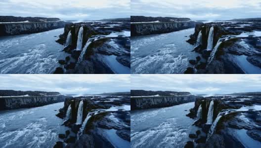 冰岛强大的塞尔福斯瀑布高清在线视频素材下载