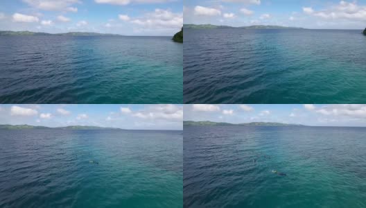 空中浮潜者在斐济高清在线视频素材下载