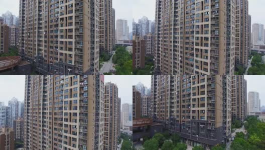 中国上海——2017年7月7日:上海建筑结构鸟瞰图高清在线视频素材下载