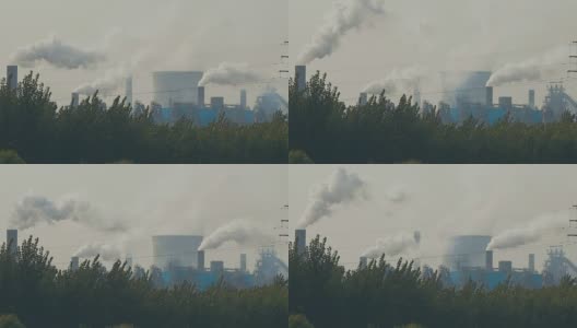 烟囱污染高清在线视频素材下载
