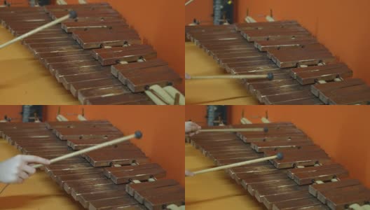 玩木琴的男孩高清在线视频素材下载