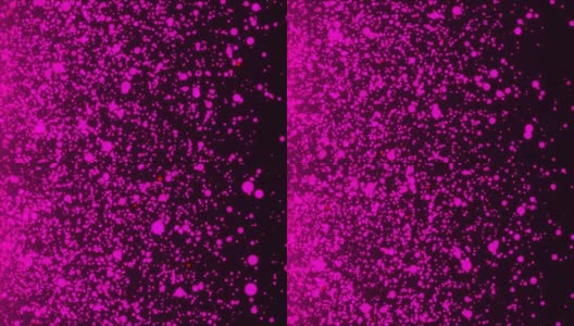 许多抽象的小紫粒子在空间中，计算机生成抽象的背景高清在线视频素材下载