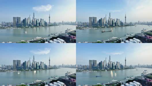 4K: Sunny Day Time Lapse上海城市景观，中国高清在线视频素材下载