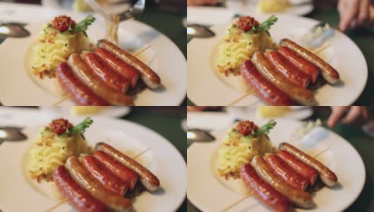 传统的德国餐盘高清在线视频素材下载