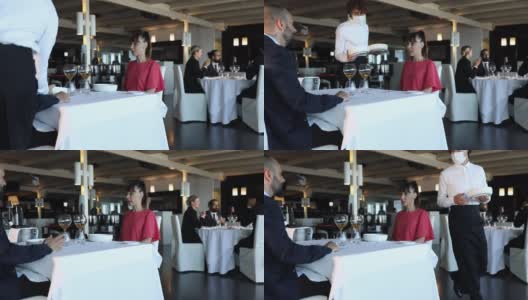 浪漫的豪华餐厅用餐高清在线视频素材下载