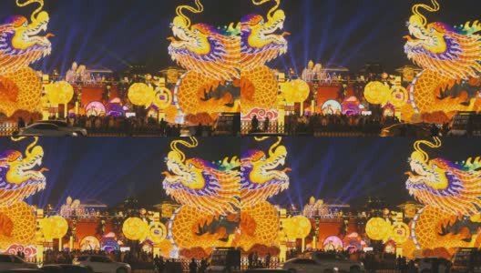 中国西安春节期间的街景。高清在线视频素材下载