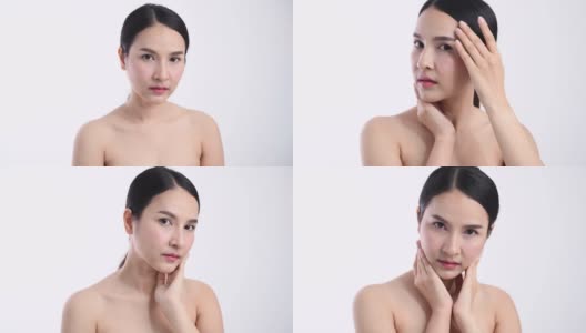 亚洲女性担心自己的脸，当她看到痤疮的问题高清在线视频素材下载