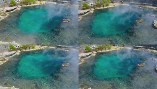 新西兰罗托鲁瓦的热水池高清在线视频素材下载