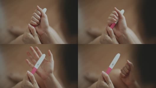 孕妇手妊娠试验阴性高清在线视频素材下载