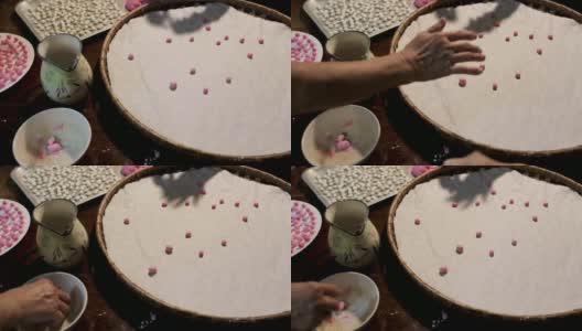白果球是亚洲传统美食高清在线视频素材下载