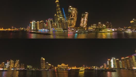 6 .黄浦江两岸现代夜景高清在线视频素材下载