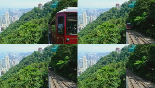 香港山顶缆车高清在线视频素材下载