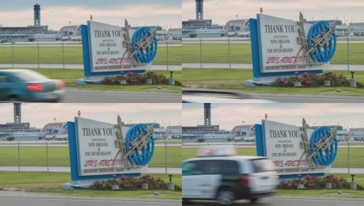 新奥尔良机场指示牌高清在线视频素材下载