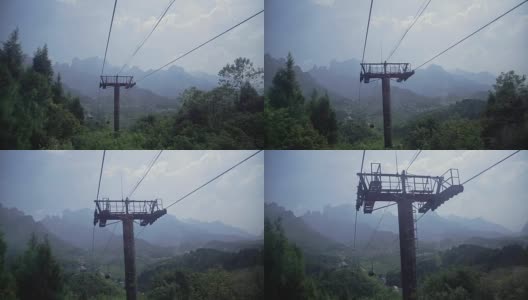 张家界附近的天门山高清在线视频素材下载