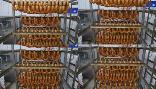 在肉类工业或肉店中生产香肠高清在线视频素材下载