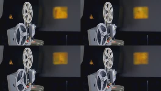 运转中的机械电影放映机高清在线视频素材下载