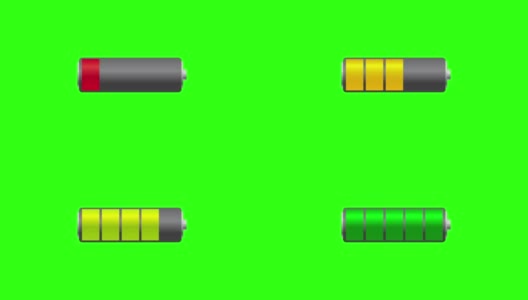 电池充电水平的动画高清在线视频素材下载