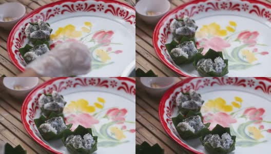 绿豆米饼，泰国甜品高清在线视频素材下载