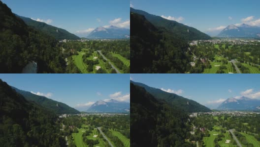 俯瞰瑞士坏拉加兹市高清在线视频素材下载