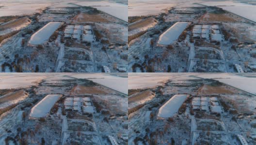 雪域污水处理厂建设高清在线视频素材下载