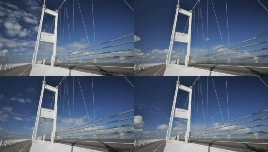 连接英格兰和威尔士的塞文大桥的时间流逝高清在线视频素材下载