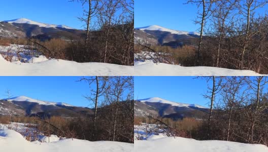 在法国旅行时拍摄的比利牛斯雪山高清在线视频素材下载