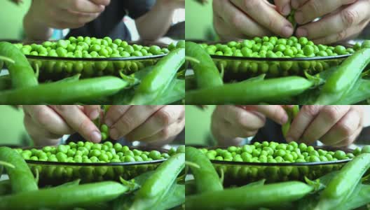 手工清洗青豆的过程高清在线视频素材下载
