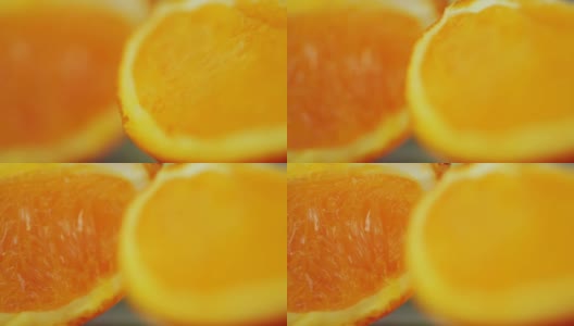 橙色特写，美丽的软焦点微距拍摄高清在线视频素材下载