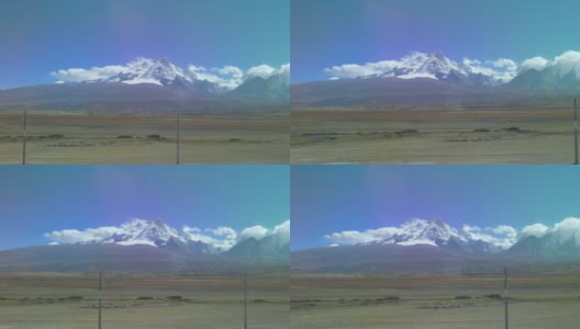 慢镜头:壮丽的雪山在西藏。高清在线视频素材下载