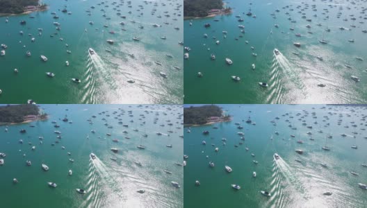香港西贡半岛Hebe避风港或白沙湾鸟瞰图高清在线视频素材下载