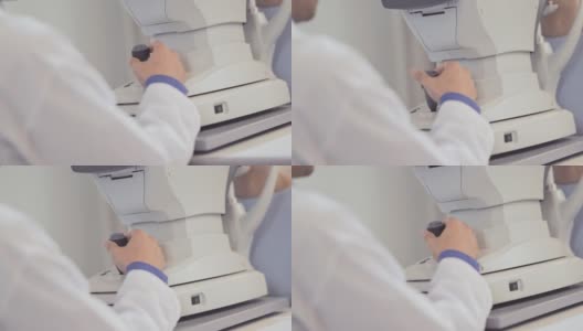 眼科医生工作机器检查结果高清在线视频素材下载