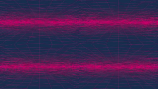 波形霓虹网格，计算机生成。3d渲染背景高清在线视频素材下载