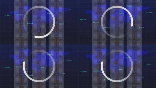 传送带上纸箱的圆形装载和数字变化的动画高清在线视频素材下载