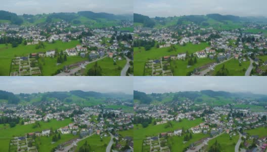 俯瞰瑞士图芬市高清在线视频素材下载