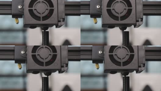 3D打印机在打印物体的过程中。3d打印机逐层生产物体的近景高清在线视频素材下载
