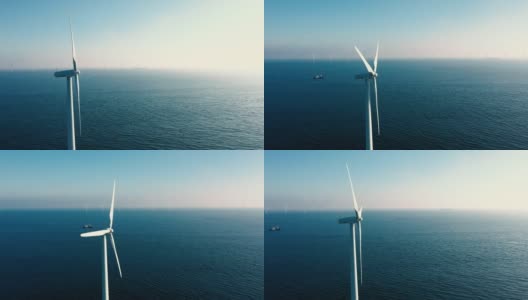 海上风力涡轮机高清在线视频素材下载