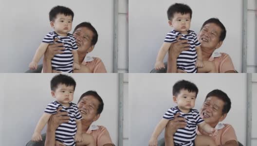 亲情:爷爷和孙子高清在线视频素材下载