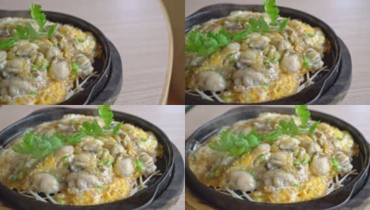 热锅豆芽蚵仔煎-亚洲风味高清在线视频素材下载