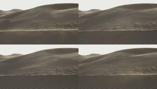沙子在风吹沙丘，撒哈拉沙漠高清在线视频素材下载