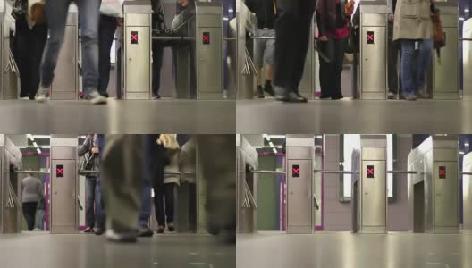 地铁转门时间间隔2高清在线视频素材下载