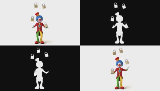 小丑杂耍- 3D动画高清在线视频素材下载