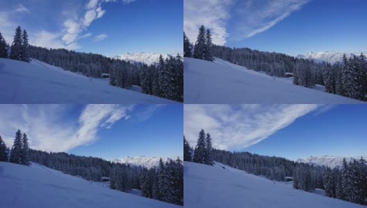 Silvretta Montafon Valley in Winter高清在线视频素材下载