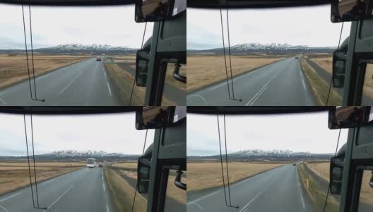 在冰岛的金环乘坐公共汽车/长途汽车高清在线视频素材下载