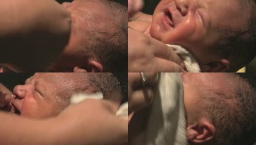 新生儿洗澡高清在线视频素材下载