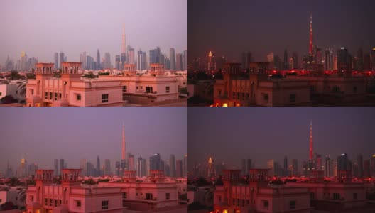 迪拜的日落时间高清在线视频素材下载
