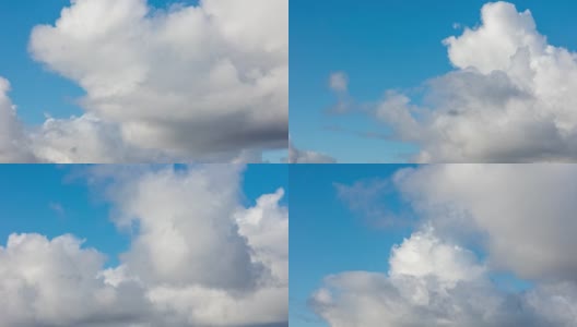 蓝天上白云朵朵高清在线视频素材下载