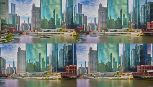 现代芝加哥城市高清在线视频素材下载