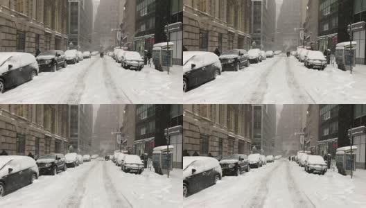 纽约暴风雪高清在线视频素材下载