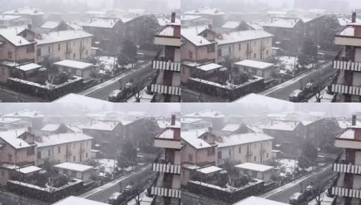 雪在城里高清在线视频素材下载