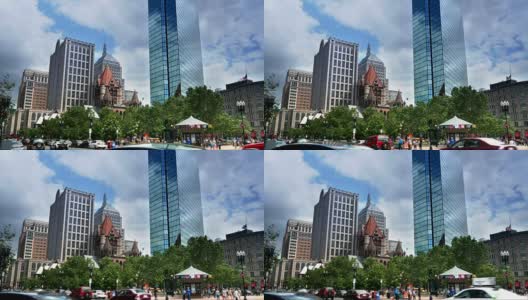 在波士顿Copley广场建立拍摄高清在线视频素材下载